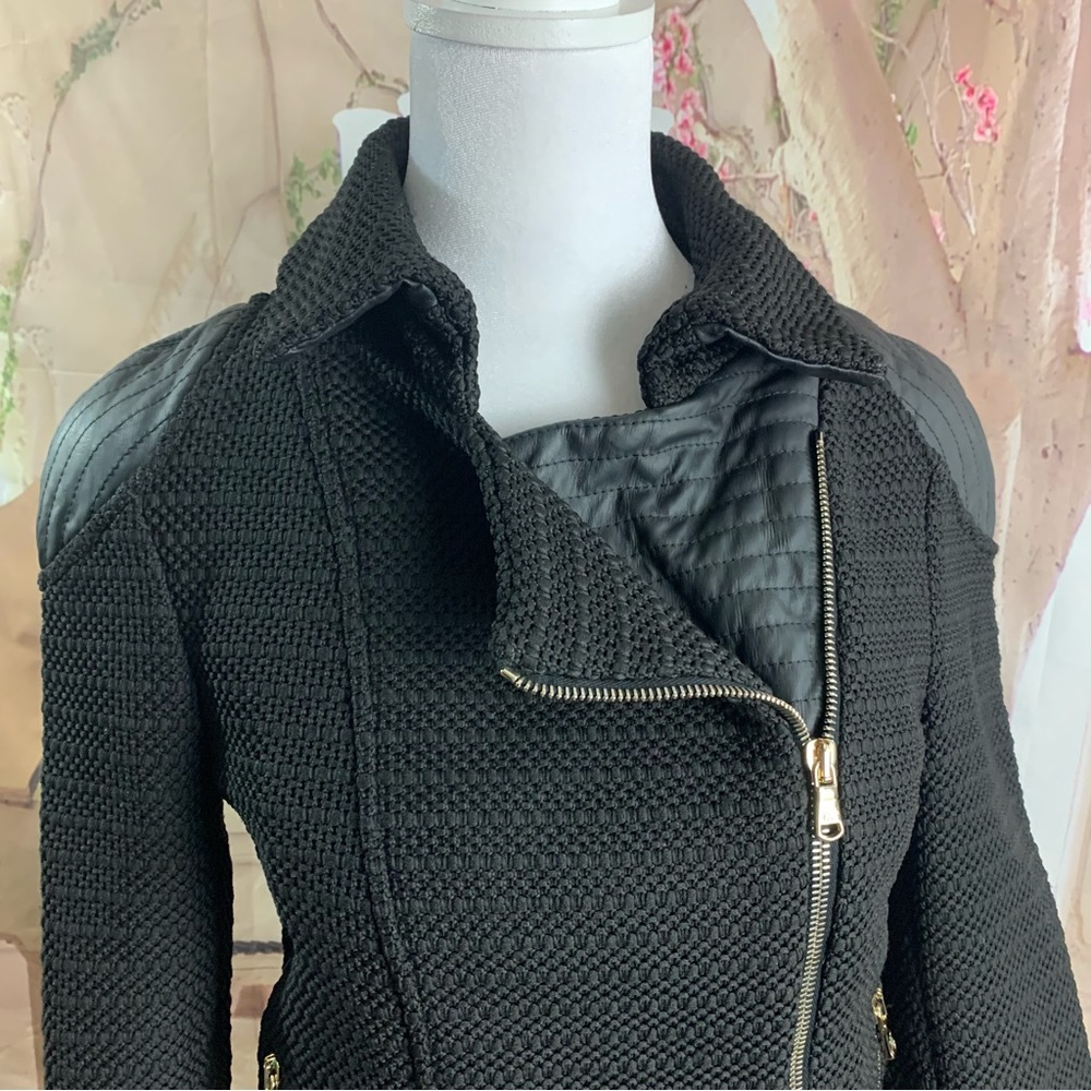 NEW Patricia Pepe Moto Leather Faux Textured Jacket - Picture 7 of 12
